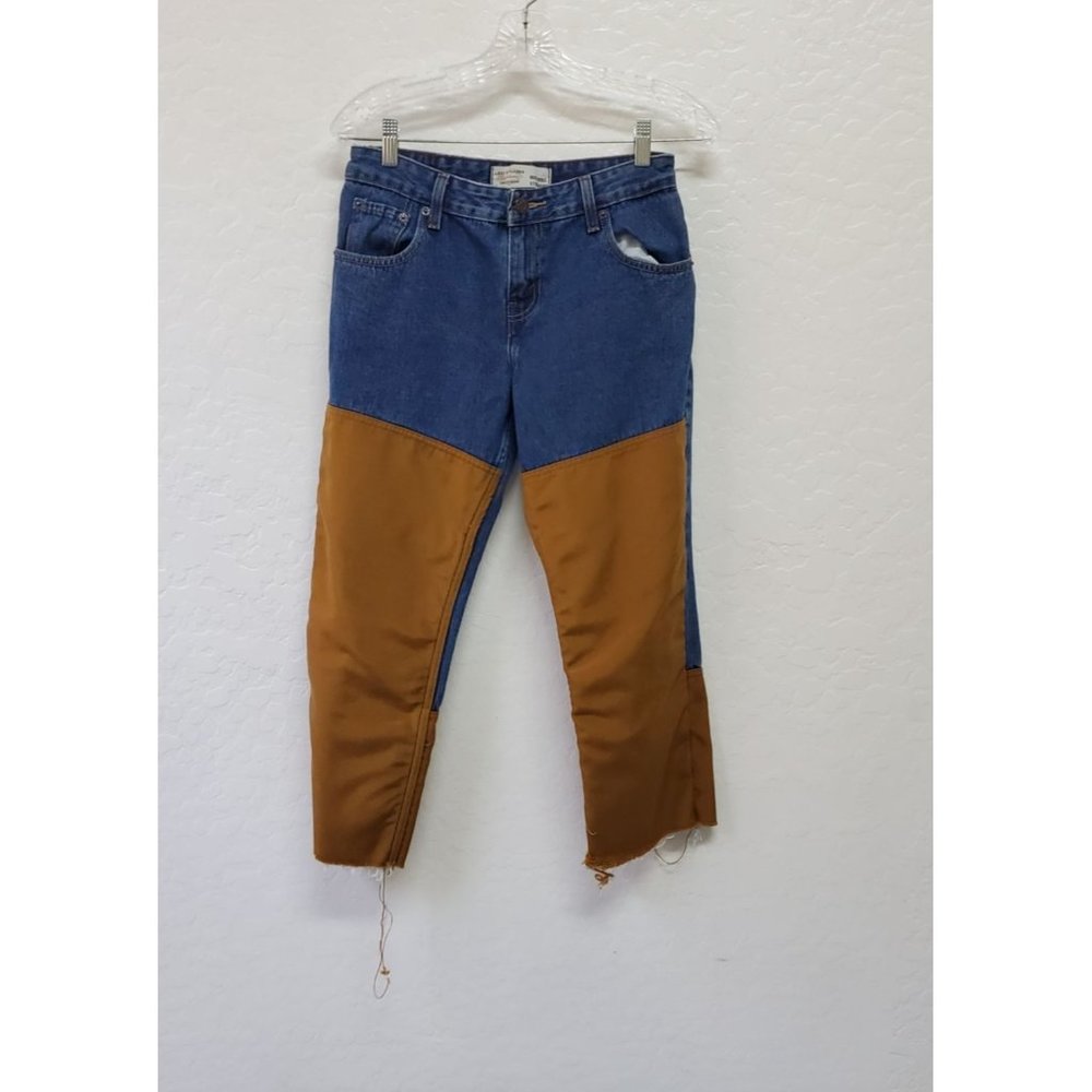 Signature Double Knee Work Raw Hem Jeans by Levi Strauss Size 6 Misses Mid Rise